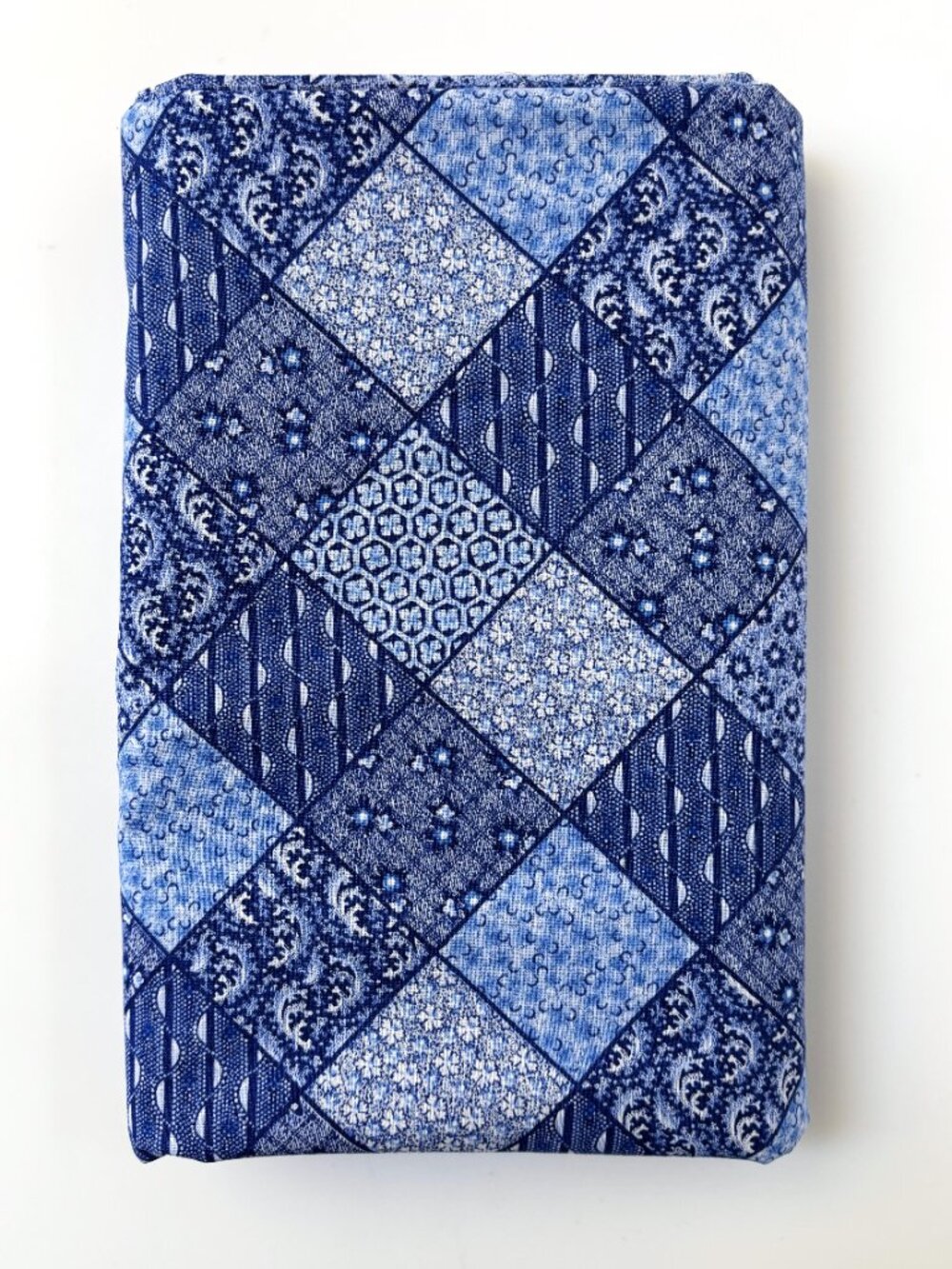 Vintage Blue Sqares Cotton Fabric 2 3/8 Yards 59" Wide Yardage